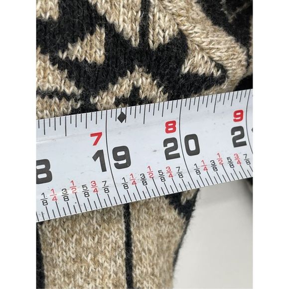 American Eagle Sweater Men’s Medium Mock Neck Fair Isle Charcoal Gray Holiday - Picture 10 of 13